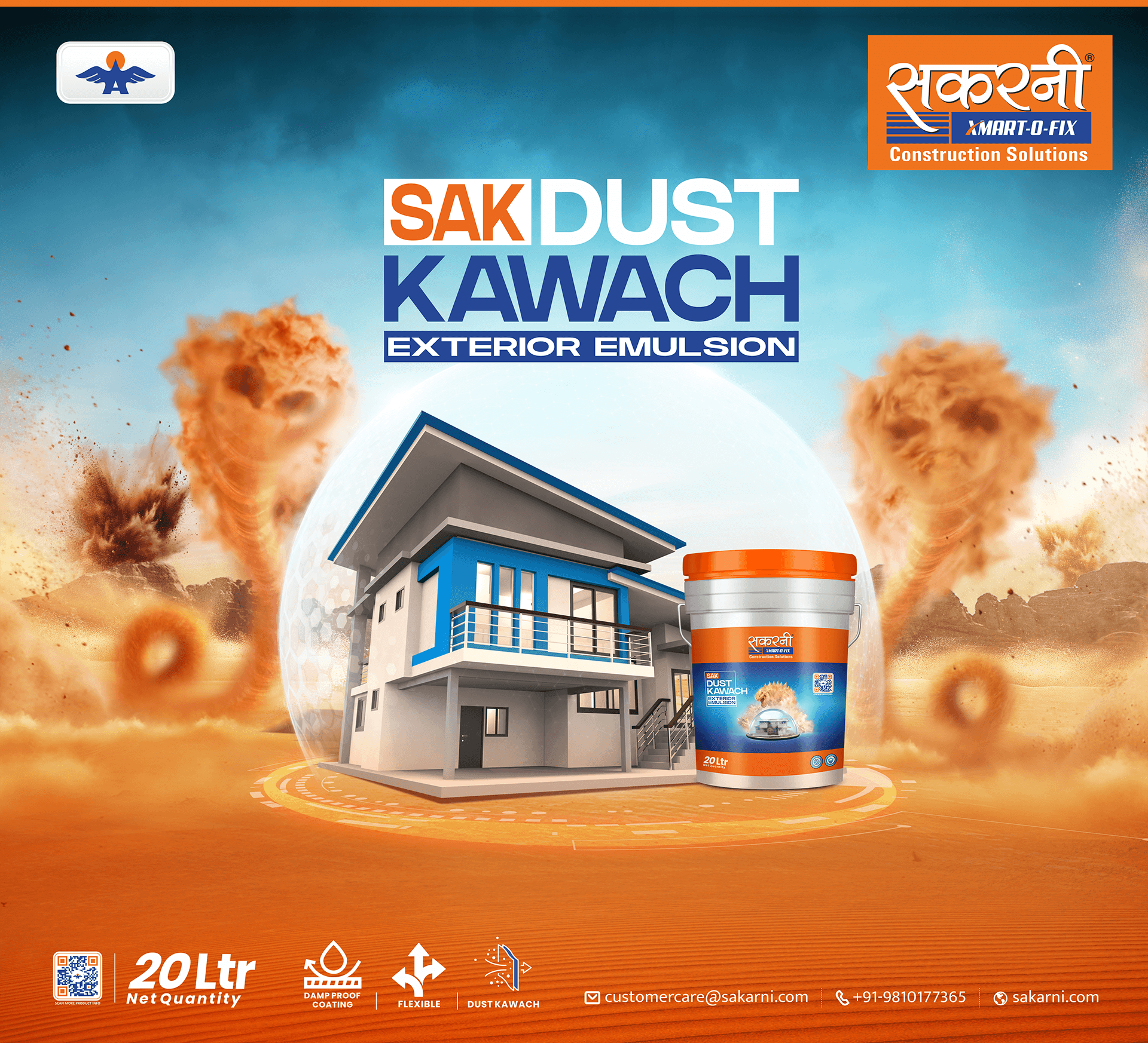 SAKDUST KAWACH Exterior Emulsion Advertising